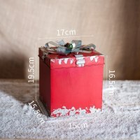 美帮汇Christmas圣诞节日盒子木盒马口铁皮盒装饰摆件收纳礼盒 铁皮礼物盒子(B款)