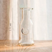 美帮汇小型玻璃器皿小花瓶花器 透明干花插花小号水培客厅装饰摆件 观山瓶