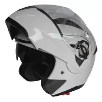 南极豹(nanjibao)摩托车头盔 电动头盔 揭面盔 全盔 双镜片 男女士个性跑盔 防雾