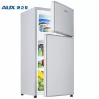银色[升级款] 奥克斯(AUX)家用双门迷你小型冰箱 冷藏冷冻小冰箱 宿舍出租房节能电冰箱