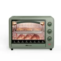 小熊烤箱家用小型全自动烘焙多功能32升大容量家庭蛋糕迷你电烤箱 绿色