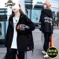 女童秋装套装2022新款中大童12岁女孩网红春秋运动衣服洋气女装15 七色王国