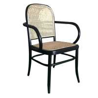实木藤编椅子靠背椅子咖啡厅阳台客厅餐厅餐台餐椅家用
