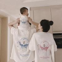 亲子装夏装一家三口四口母子母女洋气短袖T恤2021新款潮大码威珺