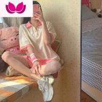 七斓宽松跑步运动套装女夏季短袖短裤学生韩版减龄休闲套时尚网红