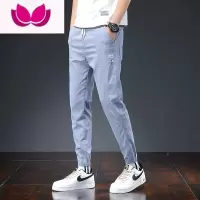 七斓牛仔裤男士潮牌新款ins潮流百搭休闲裤束脚九分工装裤子男