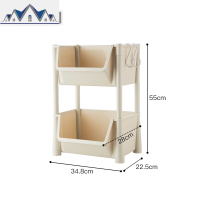 厨房置物架落地多层收纳架蔬菜收纳筐用品家用大全可移动小手推车 三维工匠