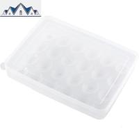 冰箱鸡蛋保鲜盒24格可叠加鸡蛋托 透明带盖塑料收纳盒 厨房鸡蛋盒 三维工匠