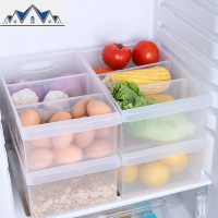 家用厨房储物盒冰箱收纳盒塑料保鲜盒分格长方形食品冷冻盒鸡蛋盒 三维工匠
