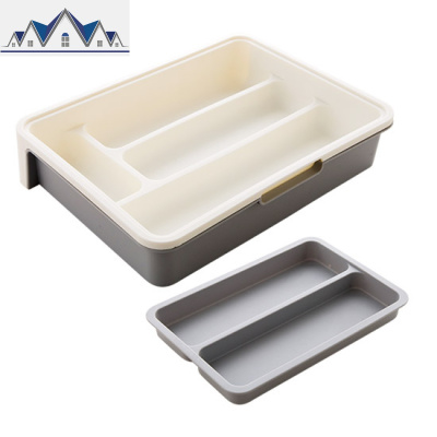 抽屉分隔收纳盒塑料筷子勺子小盒子厨房桌面分格餐具整理盒 三维工匠