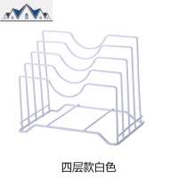 挂架居家铁艺壁挂厨柜锅盖架挂式免打孔菜板架厨房背式收纳 三维工匠收纳层架