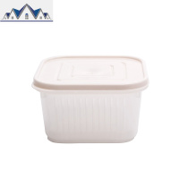 家用葱花姜片大蒜保鲜盒塑料收纳盒冰箱密封保鲜盒透明沥水保鲜碗 三维工匠