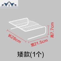 厨房冰箱橱柜内部隔层分层置物架 柜子收纳免钉冰柜隔板隔断 三维工匠收纳柜