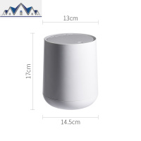 北欧简约可爱桌面垃圾桶小号带盖客厅桌上创意网红迷你卧室台面 三维工匠