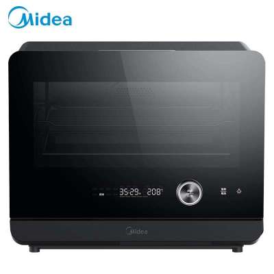 美的(Midea)电烤箱PS20C1黑色 蒸烤一体 蒸汽热风嫩烤 精致工艺 一体式不锈钢无烤管腔体