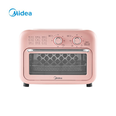 美的(Midea) 家用多功能 12L空气炸烤箱 360°循环热风 PT12X3 智能健康低脂烘烤炸