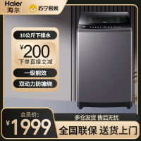 海尔(Haier) 波轮洗衣机高颜值10KG大容量一级能效 防缠绕更洁净桶自洁 ES100B36Max5