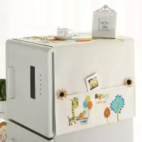 布艺冰箱罩单开冰箱罩简约冰箱盖布现代简约滚筒洗衣机布 童年 小冰箱洗衣机130*50cm