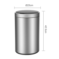 智能感应垃圾桶厕所家用卫生间闪电客客厅厨房高大上创意自动带盖电动 12L银色