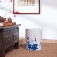中式垃圾桶中国风新中式家用客厅仿古复古风格古典无盖 15.5L青花瓷款