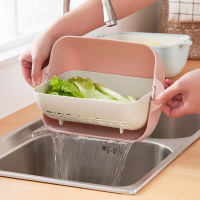 双层洗菜盆沥水篮洗菜旋转菜筐厨房创意家用漏水盘洗蔬菜水果