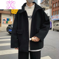 YUANSU港风毛呢大衣男冬季加厚韩版潮流帅气中长款呢子风衣外套2020新款风衣