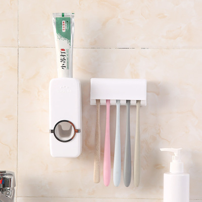 全自动牙膏挤压器 家用便携防尘牙刷架洗漱套装牙刷盒