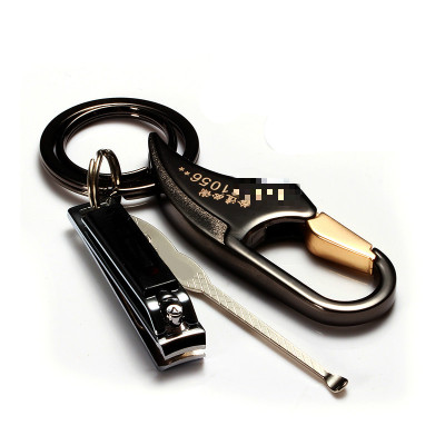 钥匙扣挂件男士可爱创意钥匙圈环带指甲刀剪个性多功能汽车女定制