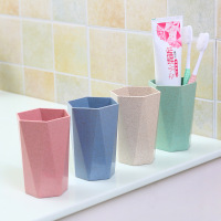 [3个装]小麦桔柑刷牙杯家用牙缸情侣洗漱杯套装杯子牙刷杯创意漱口杯