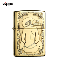 芝宝打火机zippo正版纯铜精雕热女牛仔男士正品送礼zippo