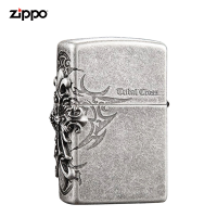 美国进口Zippo正版黑冰古银祝福正品之宝防风男士zipoo之宝