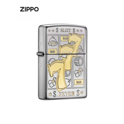 Zippo打火机正版幸运777防风煤油男士好运水果机精雕个性创意礼品