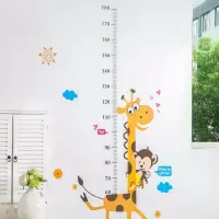 幼儿园卡通儿童房测量身高贴纸 可移除身高尺贴纸