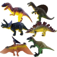 [买5送1]新款仿真恐龙模型玩具霸王龙翼龙三角龙恐龙玩具套装