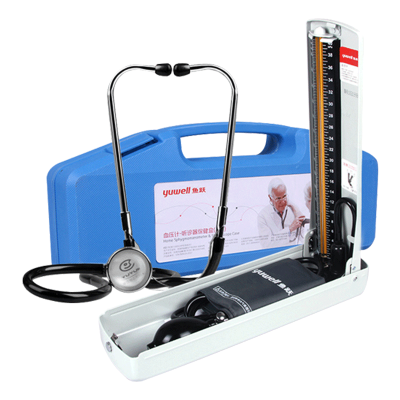鱼跃 血压计听诊器保健盒 1盒(血压计+听诊器+盒)台式量血压器手动量血压仪家用上臂式测压表听诊器
