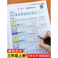 三年级上册练字帖部编人教版语文同步专项强化练册小学生3年级上学期钢笔练字本写字课课练一课一练课堂生字抄写组词字词训练