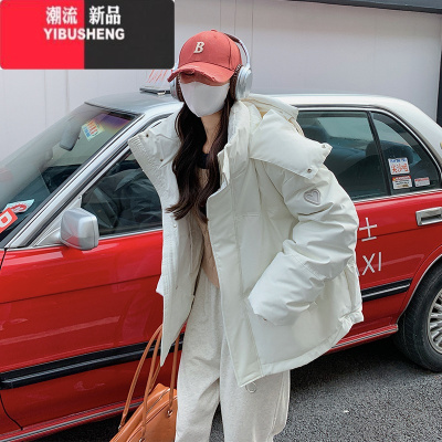 YIBUSHENG棉衣女短款2023年冬季新款羽绒棉服宽松加厚面包服小个子棉袄外套