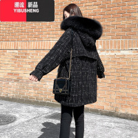 YIBUSHENG派克羽绒服女装2023年新款冬季中长款韩版收腰显瘦加厚外套