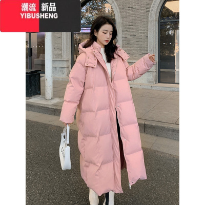 YIBUSHENG羽绒服同款棉衣女2023冬季韩版宽松过膝棉袄长款到脚踝加厚外套