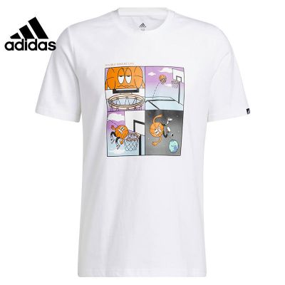 阿迪达斯男子篮球运动训练休闲短袖T恤HL0082