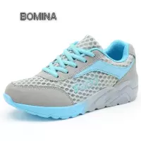 BOMINA品牌女鞋网布透气运动鞋季网鞋2021新款天网状跑步鞋网眼旅游鞋