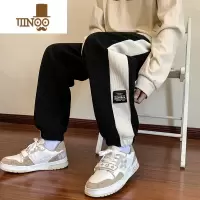 YANXU高街vibe束脚卫裤男款潮牌宽松阔腿青少年运动裤潮流休闲裤子