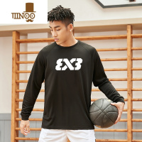 YANXU3X3篮球训练服投篮服长袖美式T恤秋季体育生卫衣速干运动上衣男