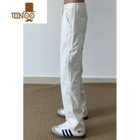 YANXUUnitise日系工装裤白色牛仔裤宽松直筒滑板休闲长裤子男工装裤