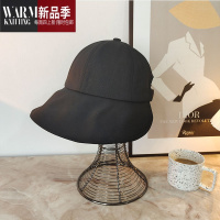 SHANCHAO帽子遮阳帽女遮脸可折叠新款日系黑色素颜器渔夫帽