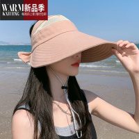 SHANCHAO女夏季户外骑车太阳帽硬帽檐风吹不翻空顶帽子