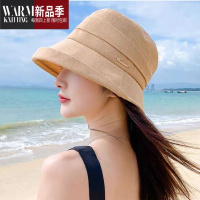 SHANCHAO和纸帽子女夏季渔夫帽遮阳帽2023新款太阳帽