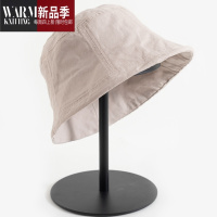 SHANCHAO2022日系极简纯色渔夫帽子女夏季透气UV盆帽