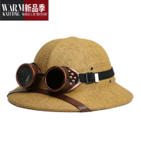 SHANCHAO护目镜蒸汽朋克探险家安全木髓盔遮阳中山越南马术考克礼草帽