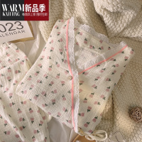 SHANCHAO和服款月子服纱布哺乳家居服套装怀孕期待产孕妇睡衣夏季